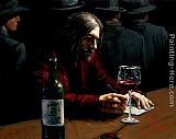 Fabian Perez Canvas Paintings - Man at the Bar